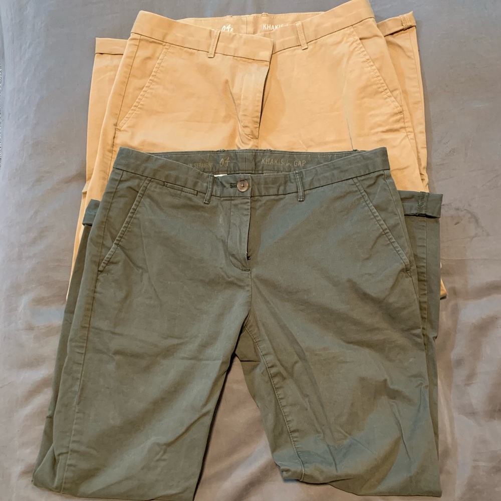 Gap Broken In Straight Khaki Pants